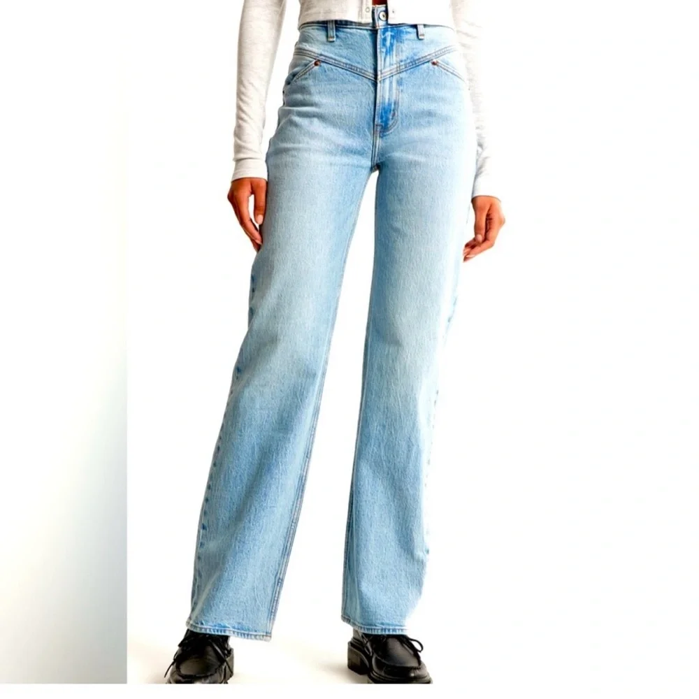 Abercrombie & Fitch Sky Blue High Rise Jeans - Picture 5 of 5